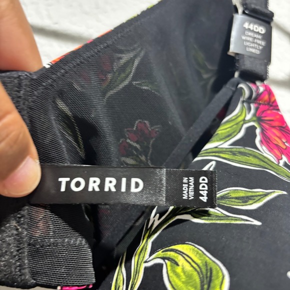 NWT Torrid Womens Black Garden Floral Dream Wire-Free Lightly Lined Bra 44DD - Picture 4 of 9